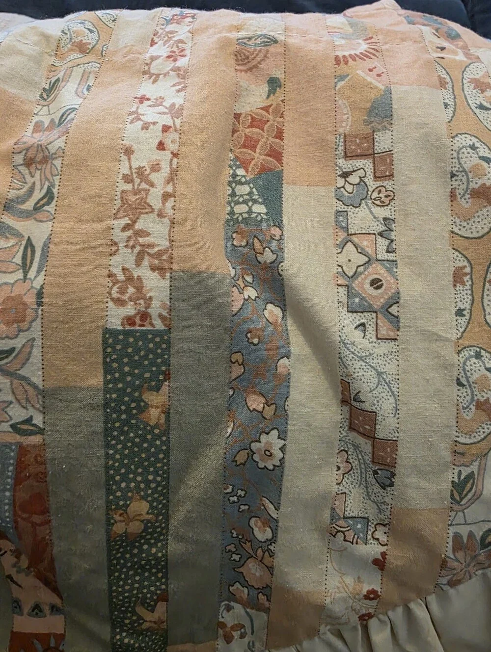Vintage 3 Pc. Window Valance in Cream and Pastel